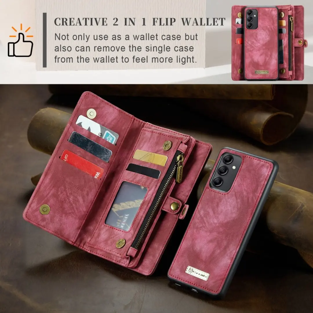 Caseme 008 Hoesje Samsung Galaxy A54 - 2-in-1 Book Case & Portemonnee - 8 Pasjes - Pink