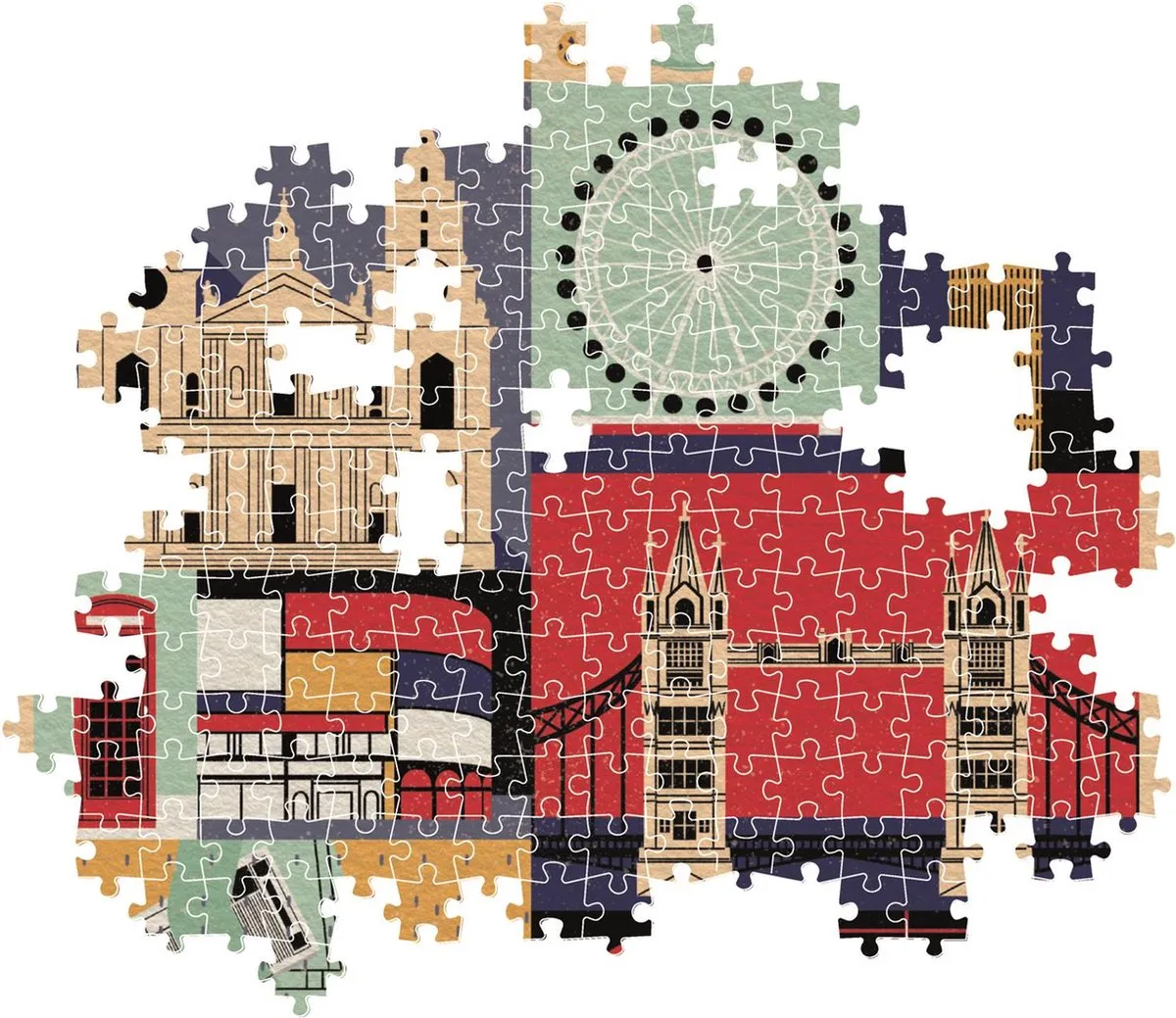 Clementoni Style in the City London Puzzel 1000 Stuks - Multikleur