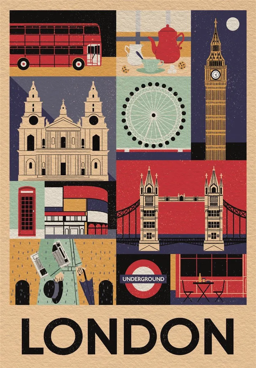 Clementoni Style in the City London Puzzel 1000 Stuks - Multikleur