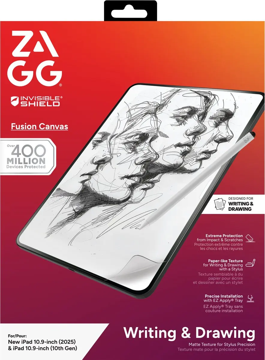 ZAGG InvisibleShield Fusion Canvas iPad 10.9/11 2022/2025 Screen Protector - Transparant