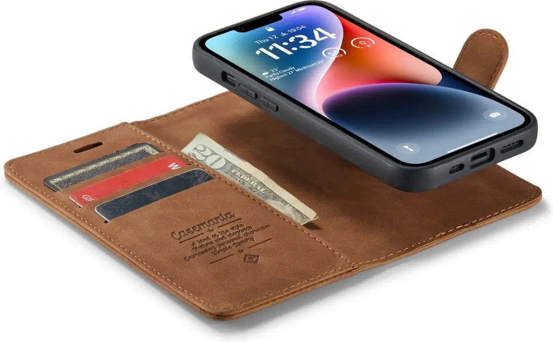Caseme iPhone 11/XR Bookcase Hoesje - Effen Cognac