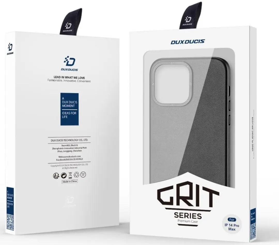 Dux Ducis Grit Apple Hoesje iPhone 14 Pro Max - MagSafe - Zwart