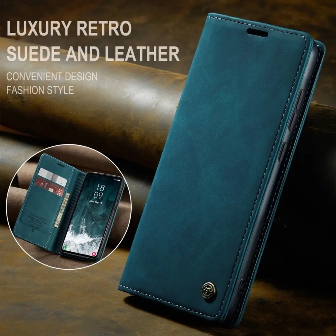 Caseme 013 Book Case Hoesje Samsung Galaxy S23 FE - Blauw