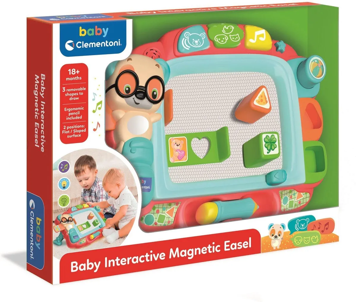 Clementoni Baby Schoolbord Magnetisch Tekenbord - Multicolor