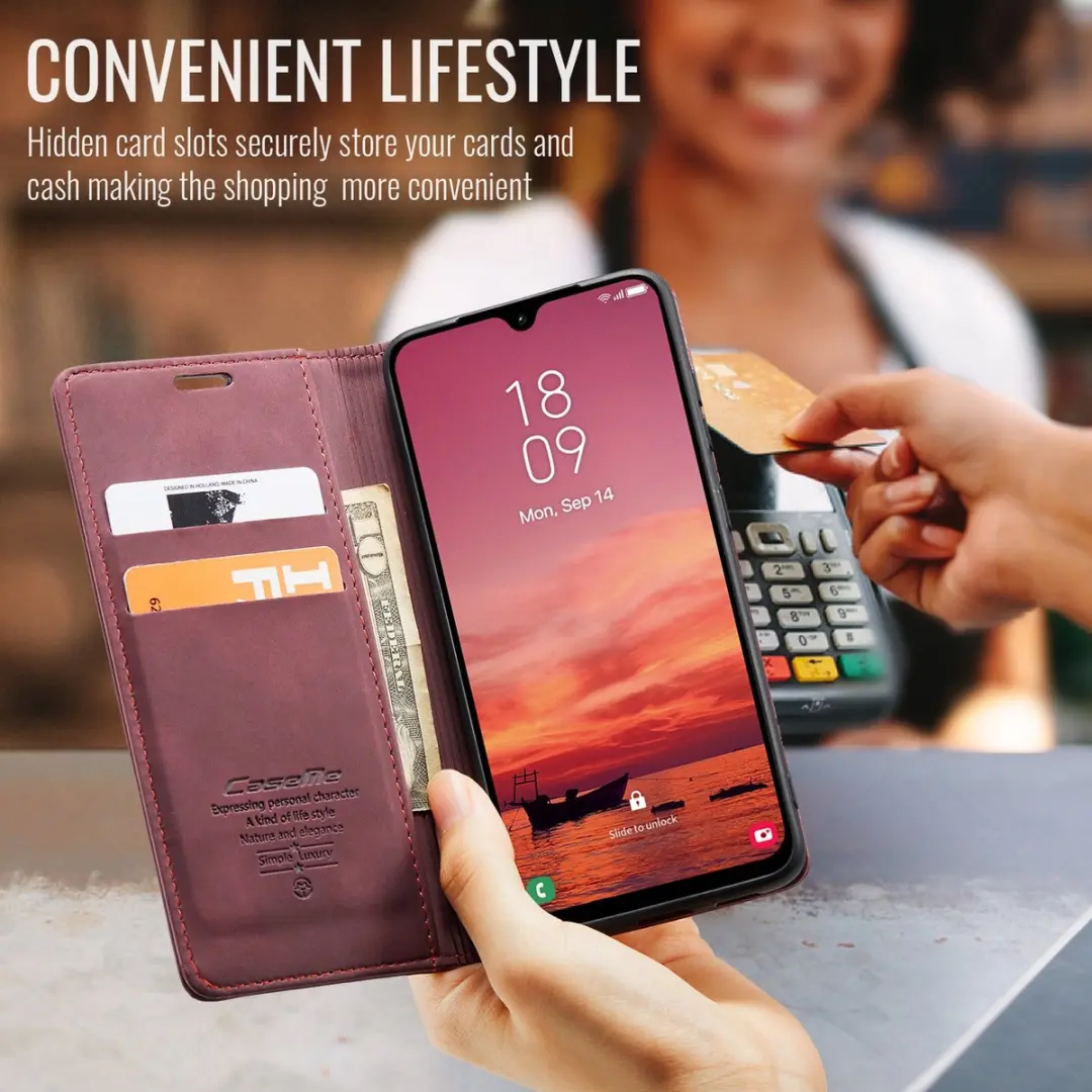 Caseme 013 Book Case Hoesje Samsung Galaxy A57 - Bordeaux