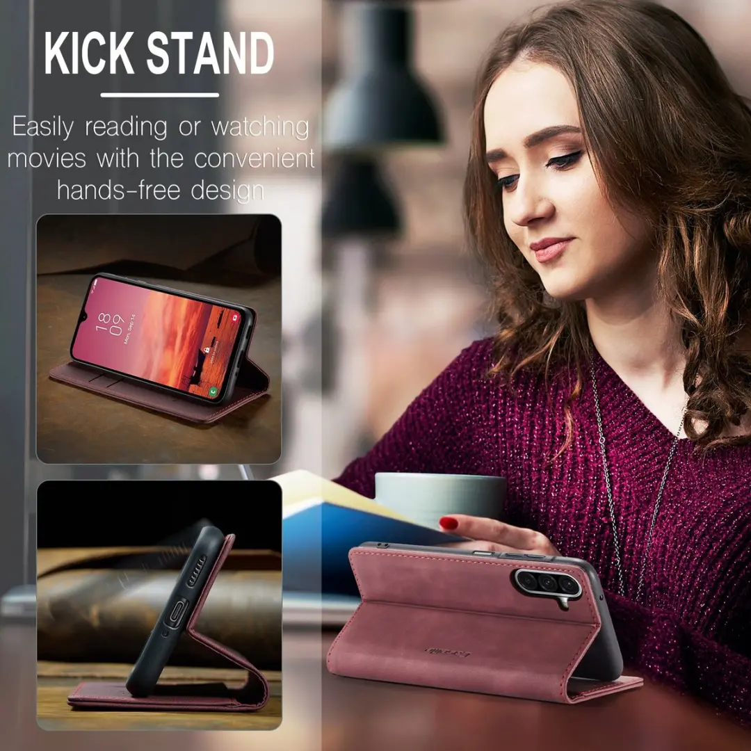 Caseme 013 Book Case Hoesje Samsung Galaxy A57 - Bordeaux