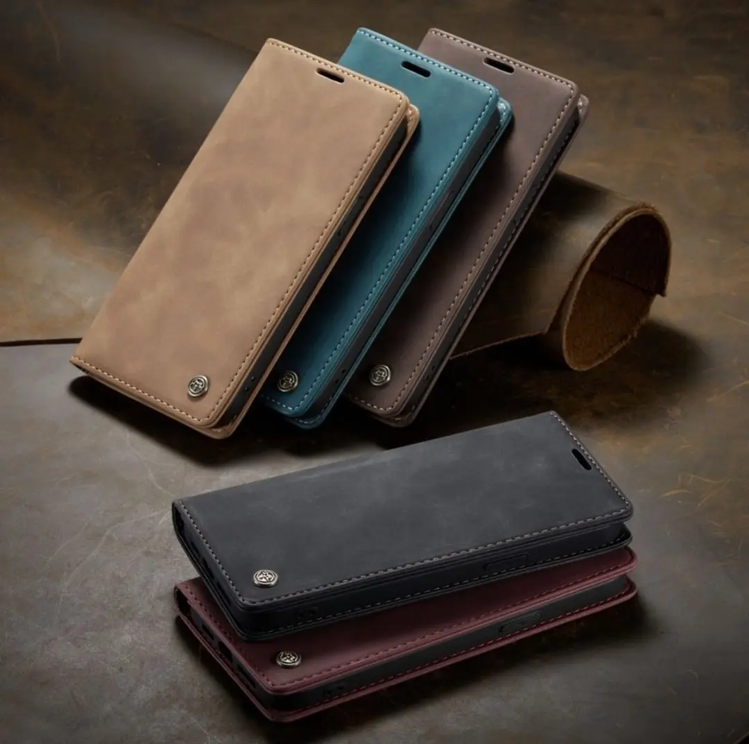 Caseme iPhone 12 Pro Max Bookcase Portemonneehoesje - Bruin - 2 Pasjes