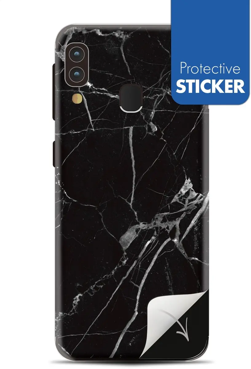 My Style PhoneSkin Samsung Galaxy A20e - Zwart Marble