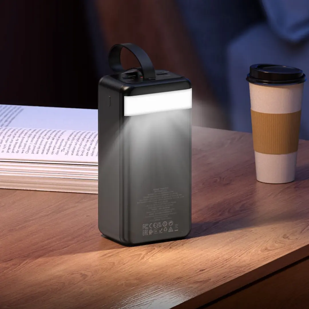 Hoco J123C Powerbank 60000mAh - 22.5W - 4x USB - Zwart