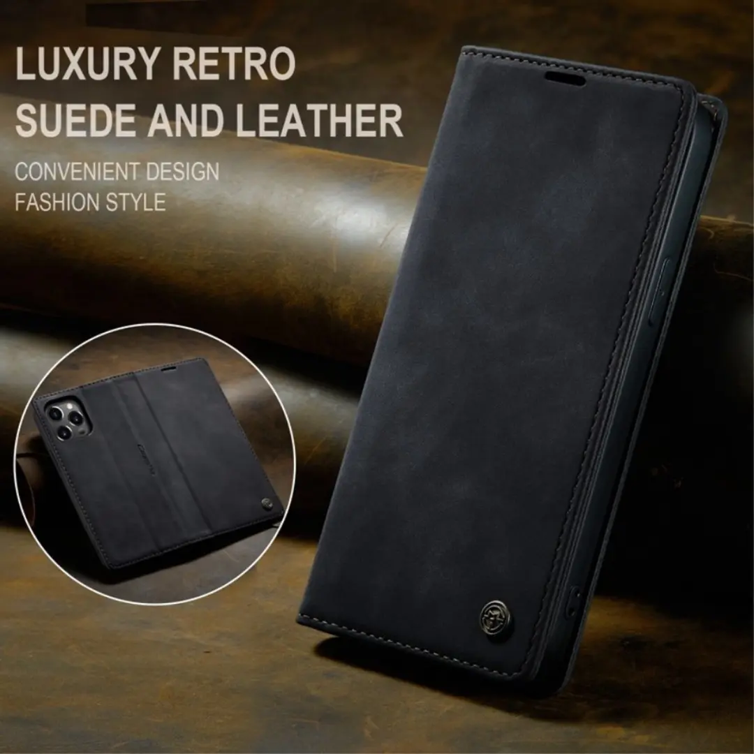 Caseme 013 Book Case Hoesje - iPhone 14 Pro - 2 Pasjes - Zwart