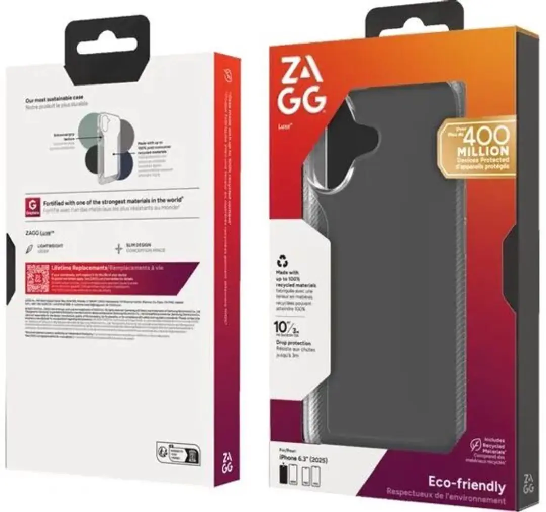 ZAGG iPhone 17 Luxe Hoesje 702319757 - Grafeen Back Cover - Transparant