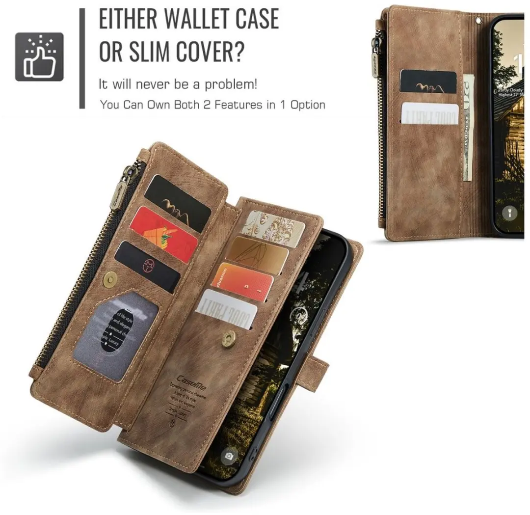 CaseMe C30 Hoesje iPhone Air - Bruin