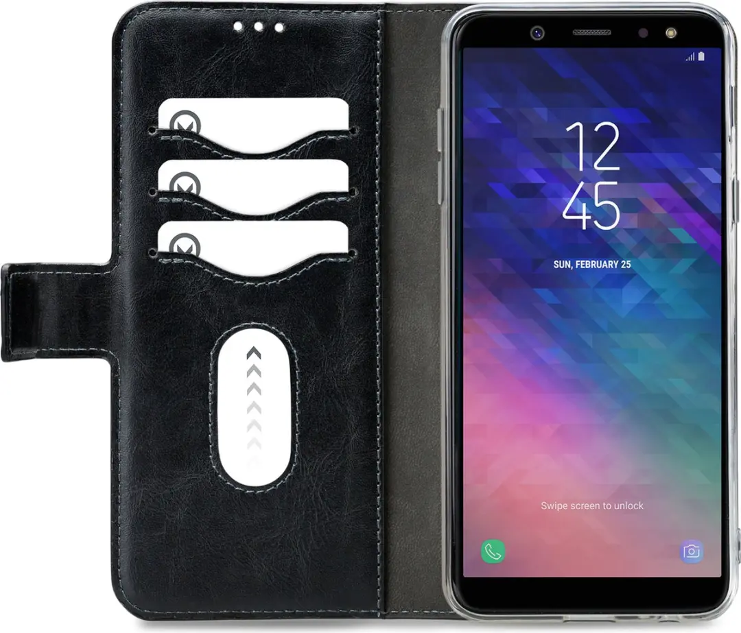 Mobilize MOB-PTIOGWCB-GALA6P18 Telefoonhoesje - Samsung Galaxy A6+ 2018 - 3 Pasjes - Zwart