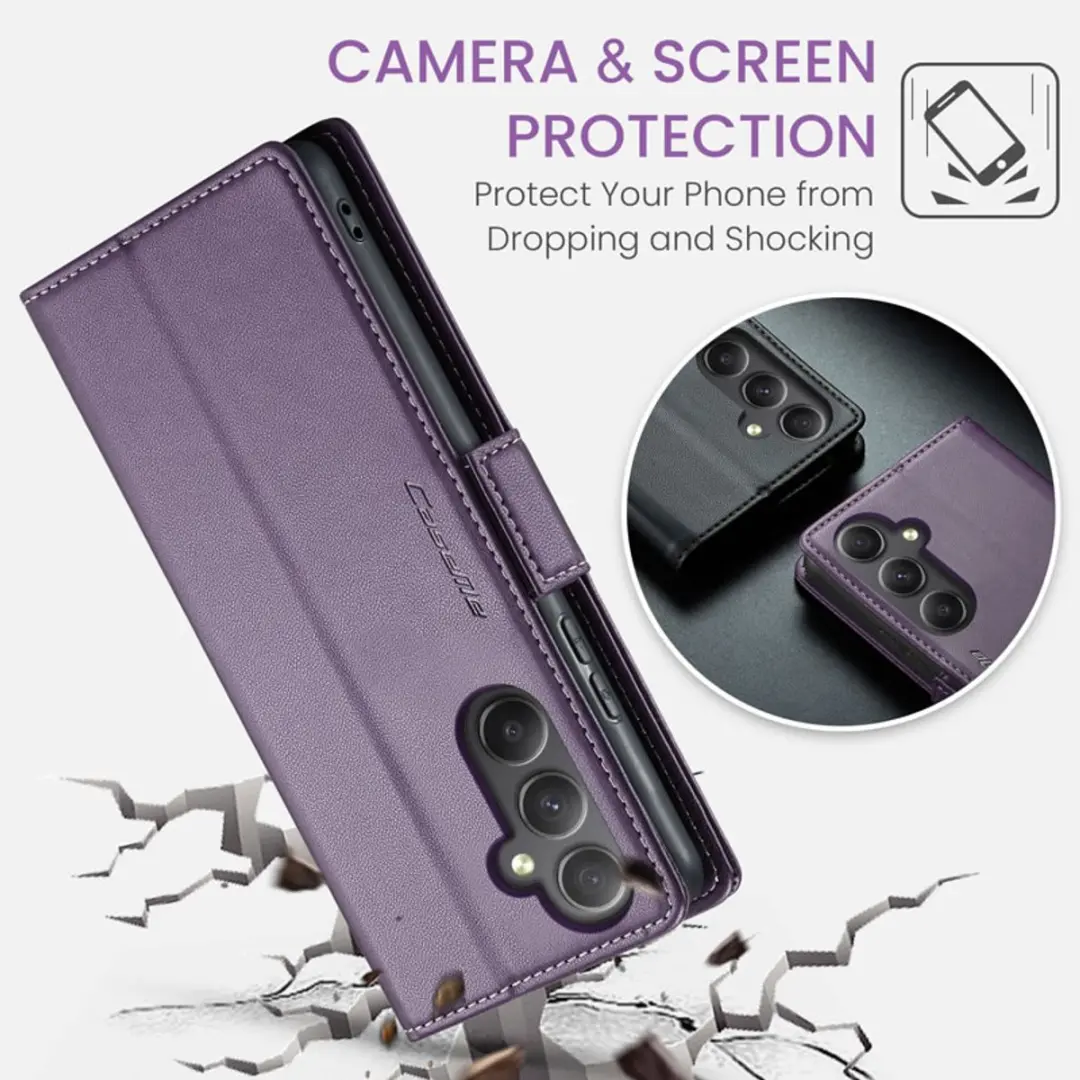 Caseme Wallet Case Samsung Galaxy A34 5G - Paars - afbeelding 6 van 6