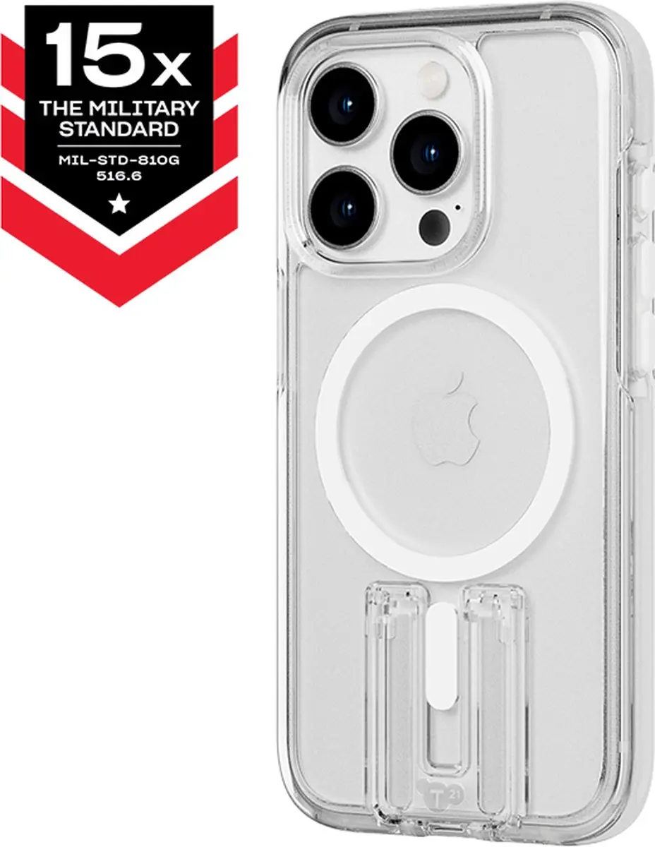 Tech21 Evo Crystal Kick iPhone 15 Pro Hoesje