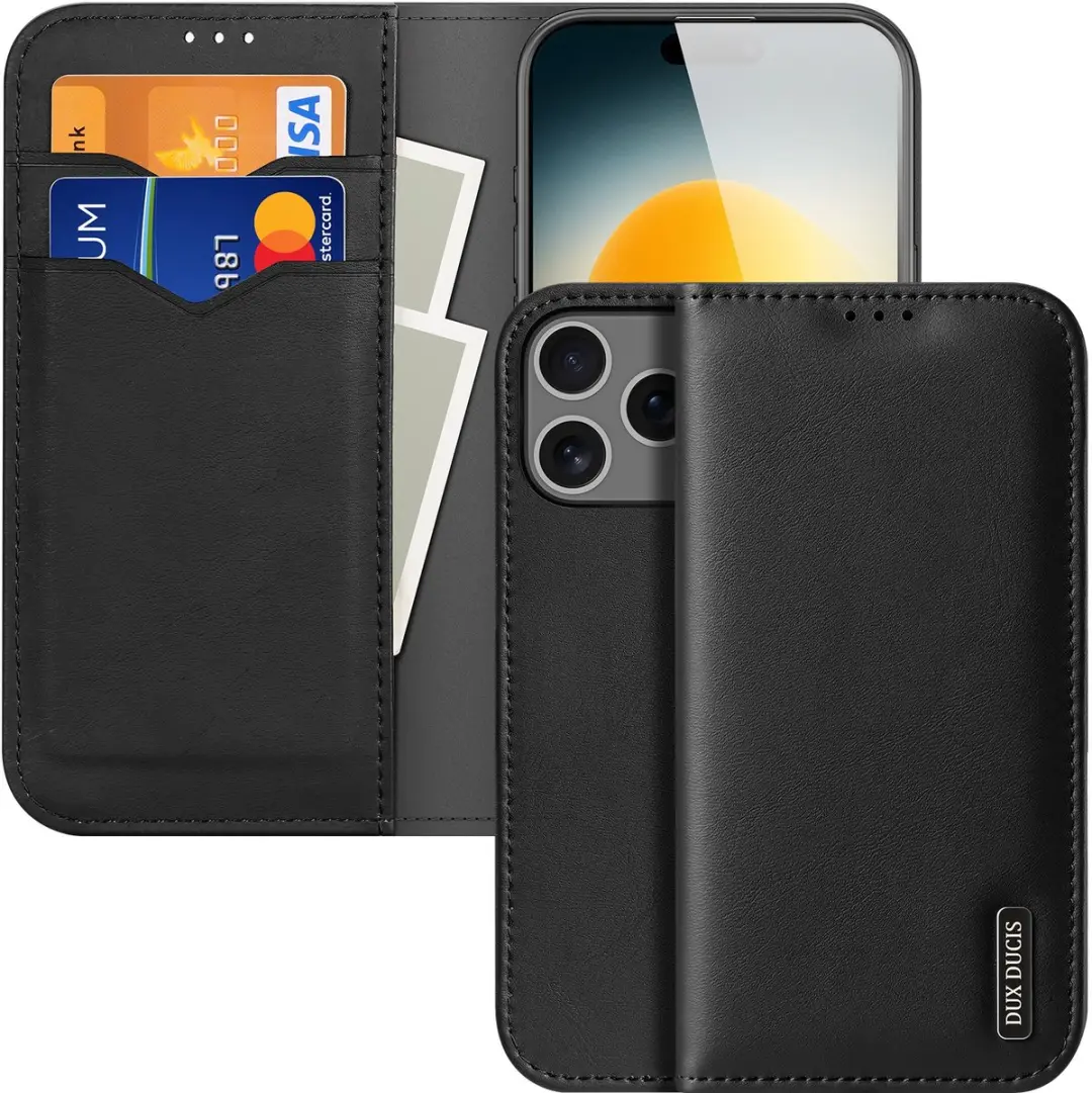 Dux Ducis Hivo Genuine Leather Book Case iPhone 17 Pro