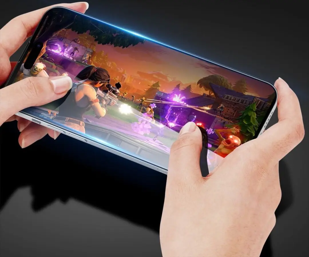 Dux Ducis iPhone 15 Pro Max Tempered Glass Screenprotector - Zwart