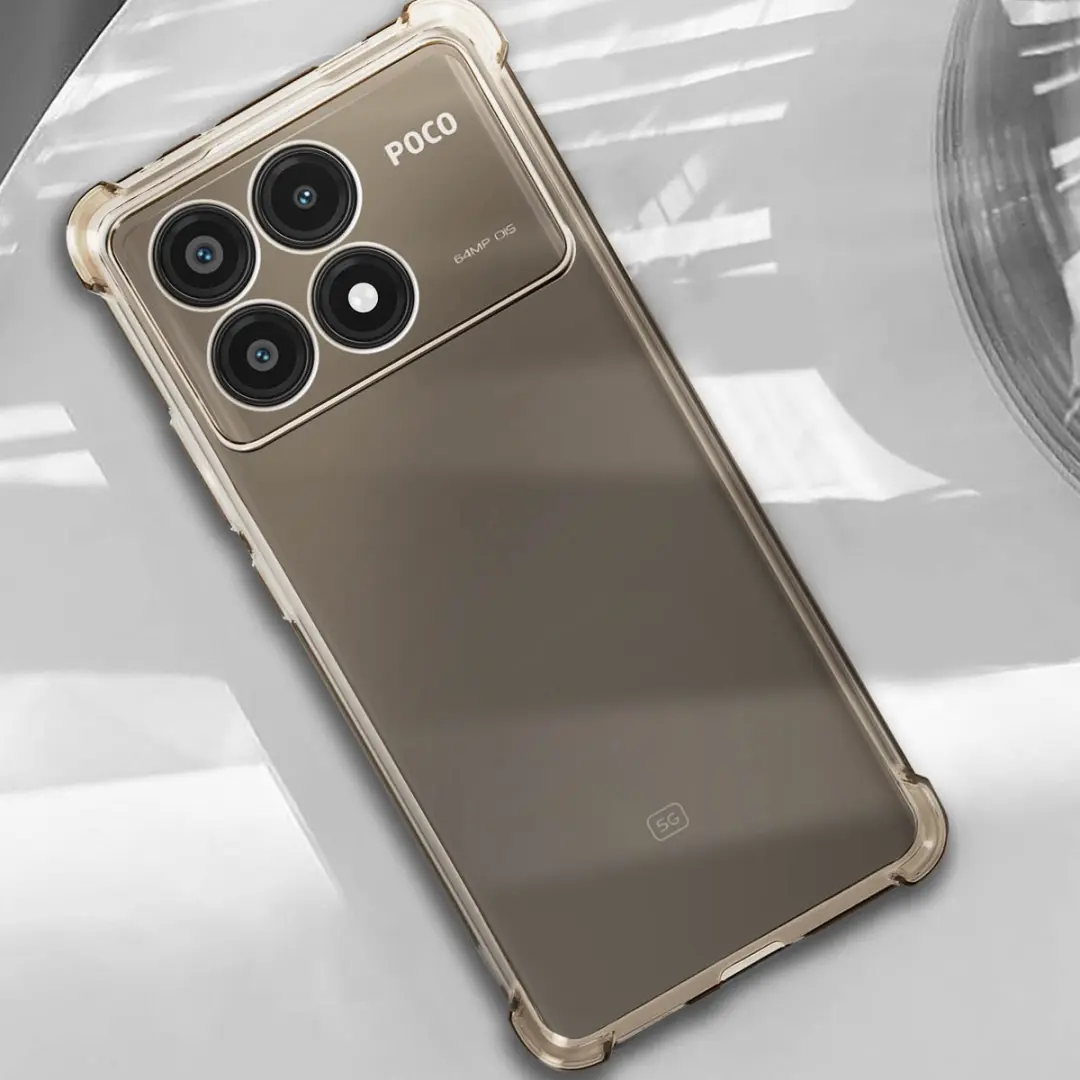 Imak Hoes Xiaomi Poco X6 Pro Siliconen Bumper - Transparant zwart