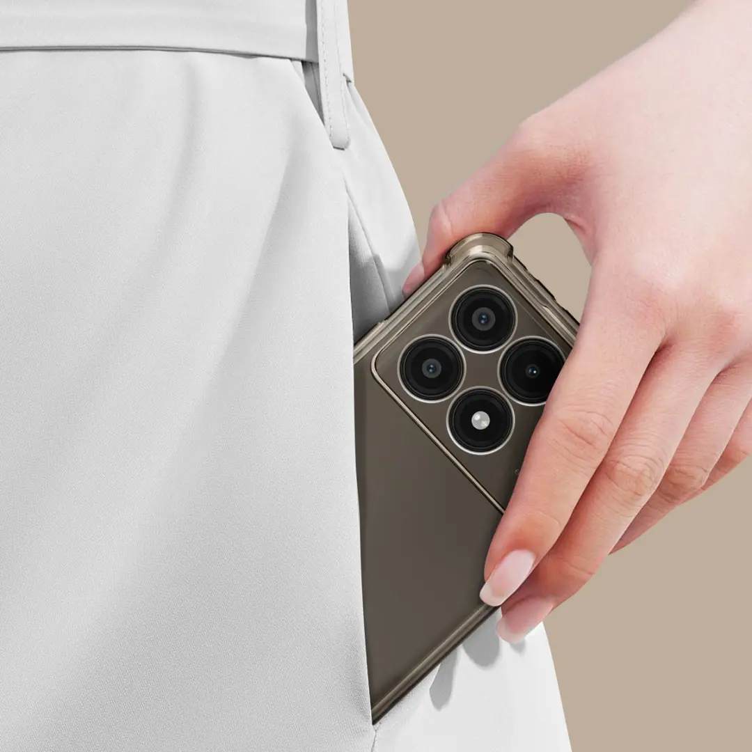 Imak Hoes Xiaomi Poco X6 Pro Siliconen Bumper - Transparant zwart