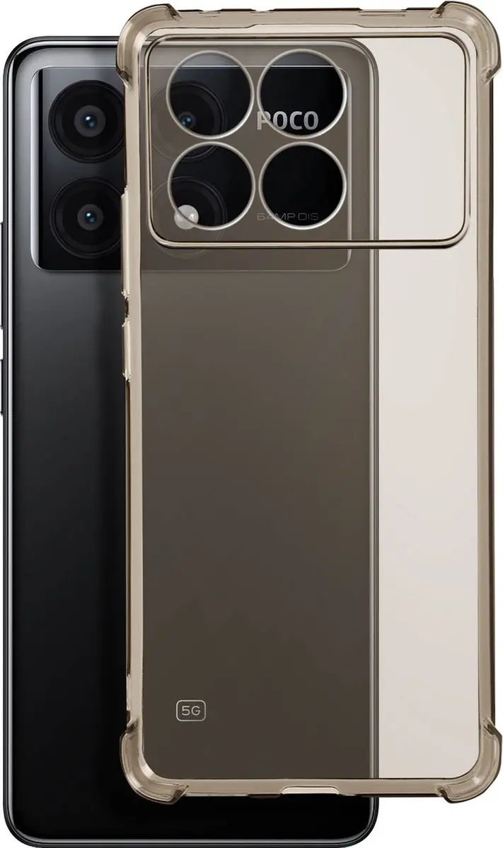 Imak Hoes Xiaomi Poco X6 Pro Siliconen Bumper - Transparant zwart