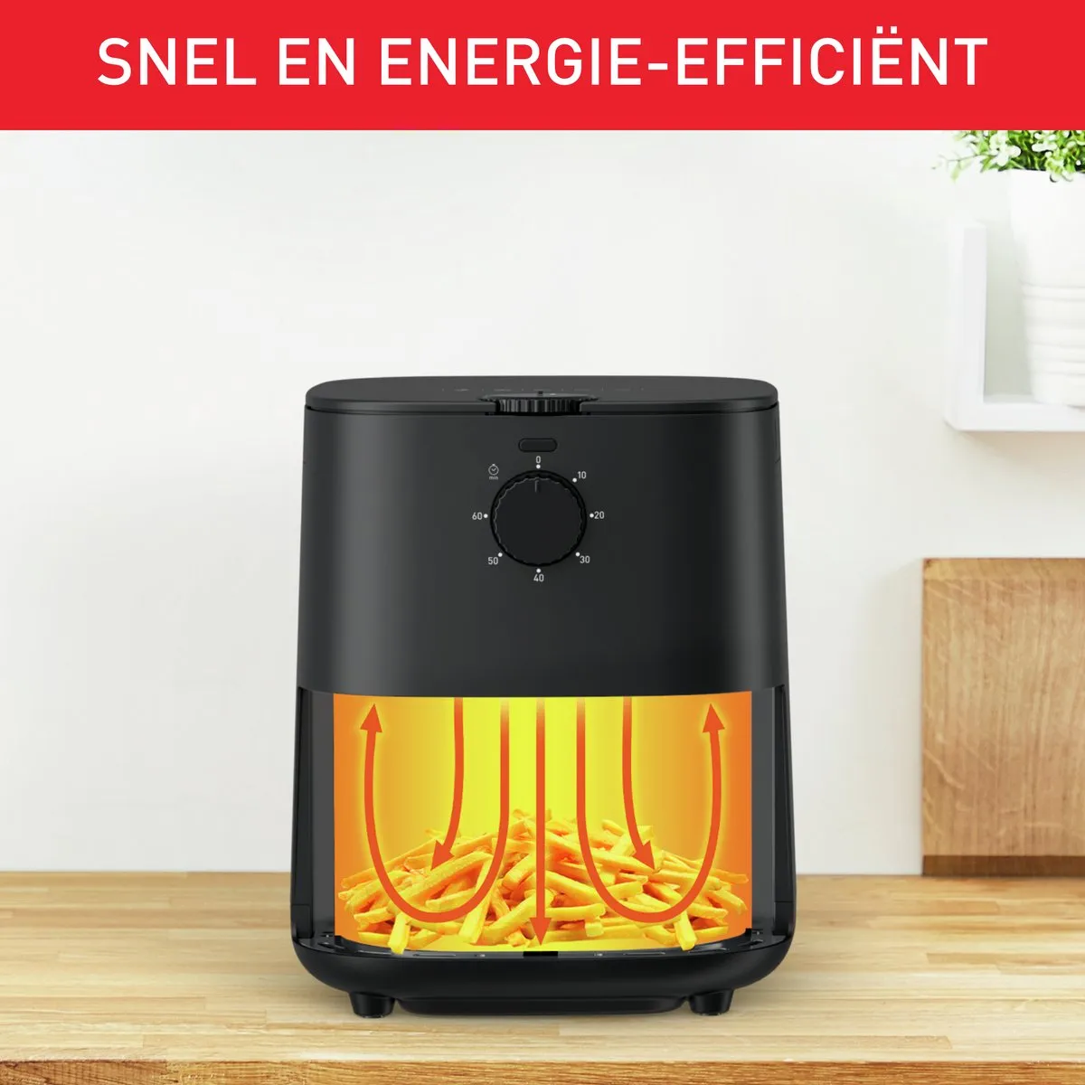 Tefal Easy Fry Essential EY1308 Airfryer 1350W - Zwart