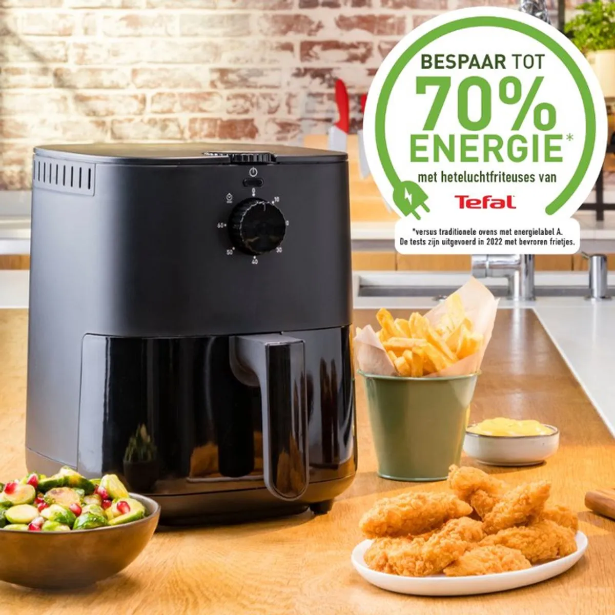 Tefal Easy Fry Essential EY1308 Airfryer 1350W - Zwart