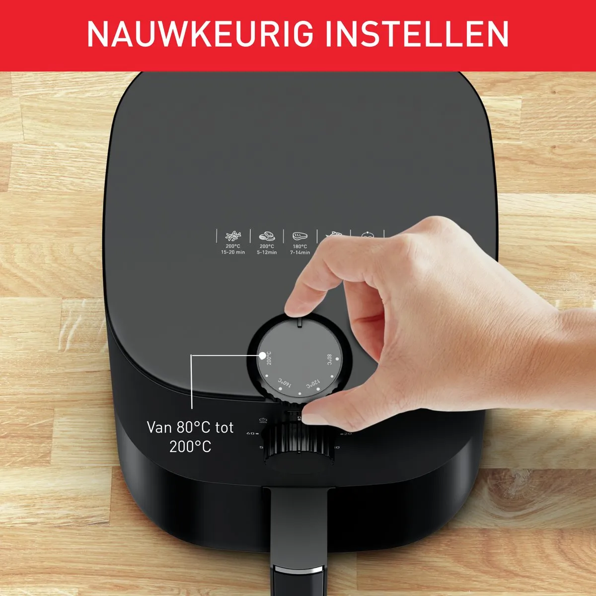 Tefal Easy Fry Essential EY1308 Airfryer 1350W - Zwart - afbeelding 6 van 6