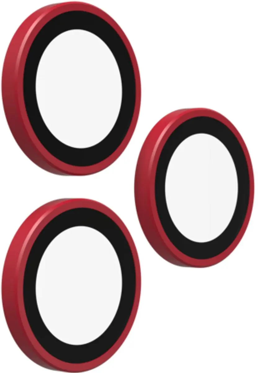 ZAGG Glass Elite Camera Rings iPhone 15/16 Pro - Rood