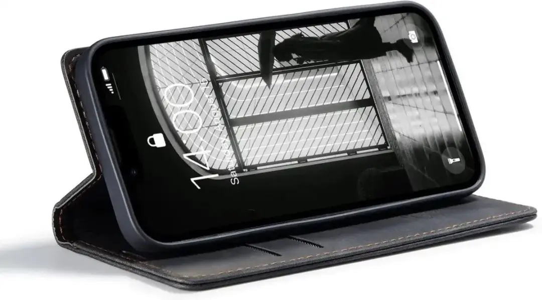 Caseme 013 Hoesje iPhone 16/17 - Book Case Zwart