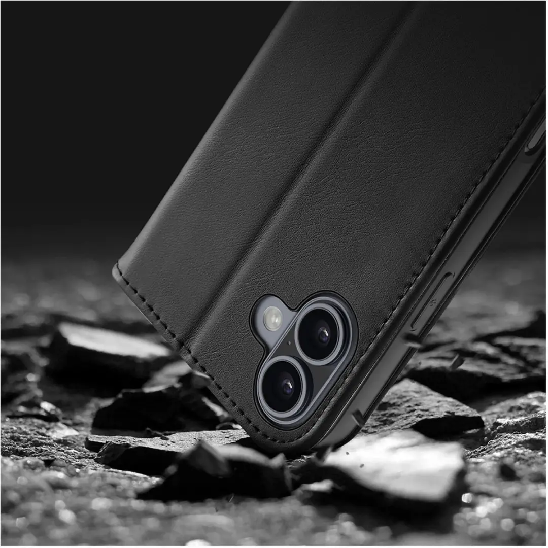 Dux Ducis Hivo Series iPhone 16 Telefoonhoesje - 3 Pasjes - Zwart - afbeelding 6 van 6