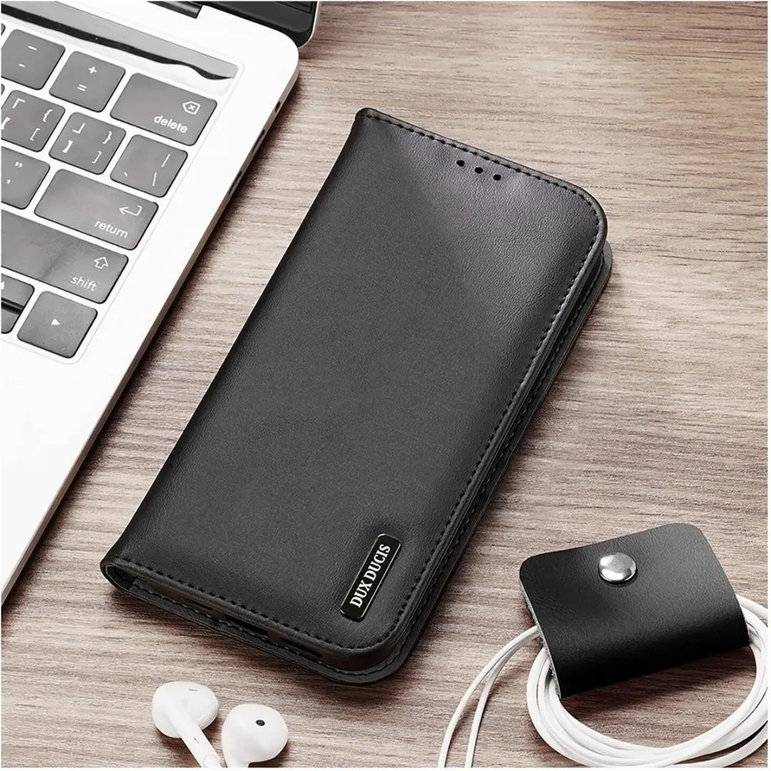 Dux Ducis Hivo Series iPhone 16 Telefoonhoesje - 3 Pasjes - Zwart