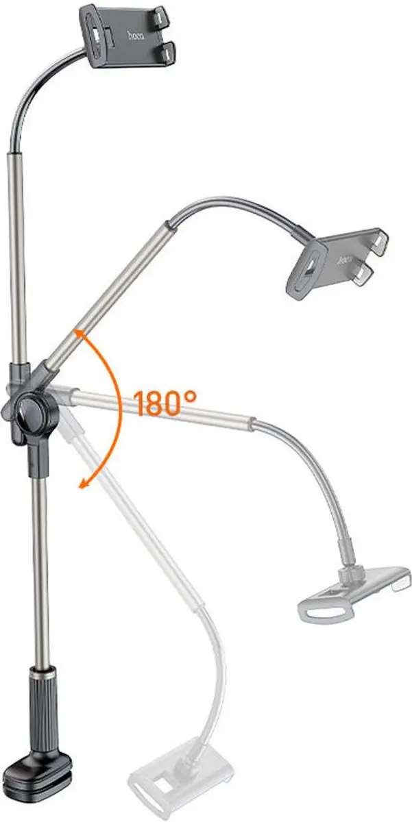 Hoco Verstelbare Telefoon/Tablet Houder 4.5-10.5" - Zwart