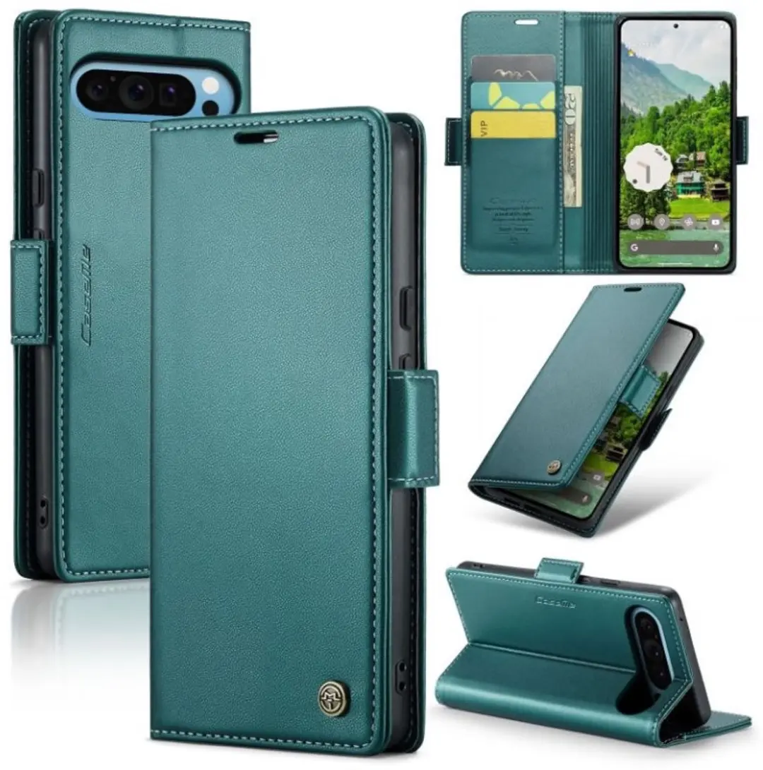 Caseme Wallet Case Groen voor Google Pixel 9/10 Pro XL