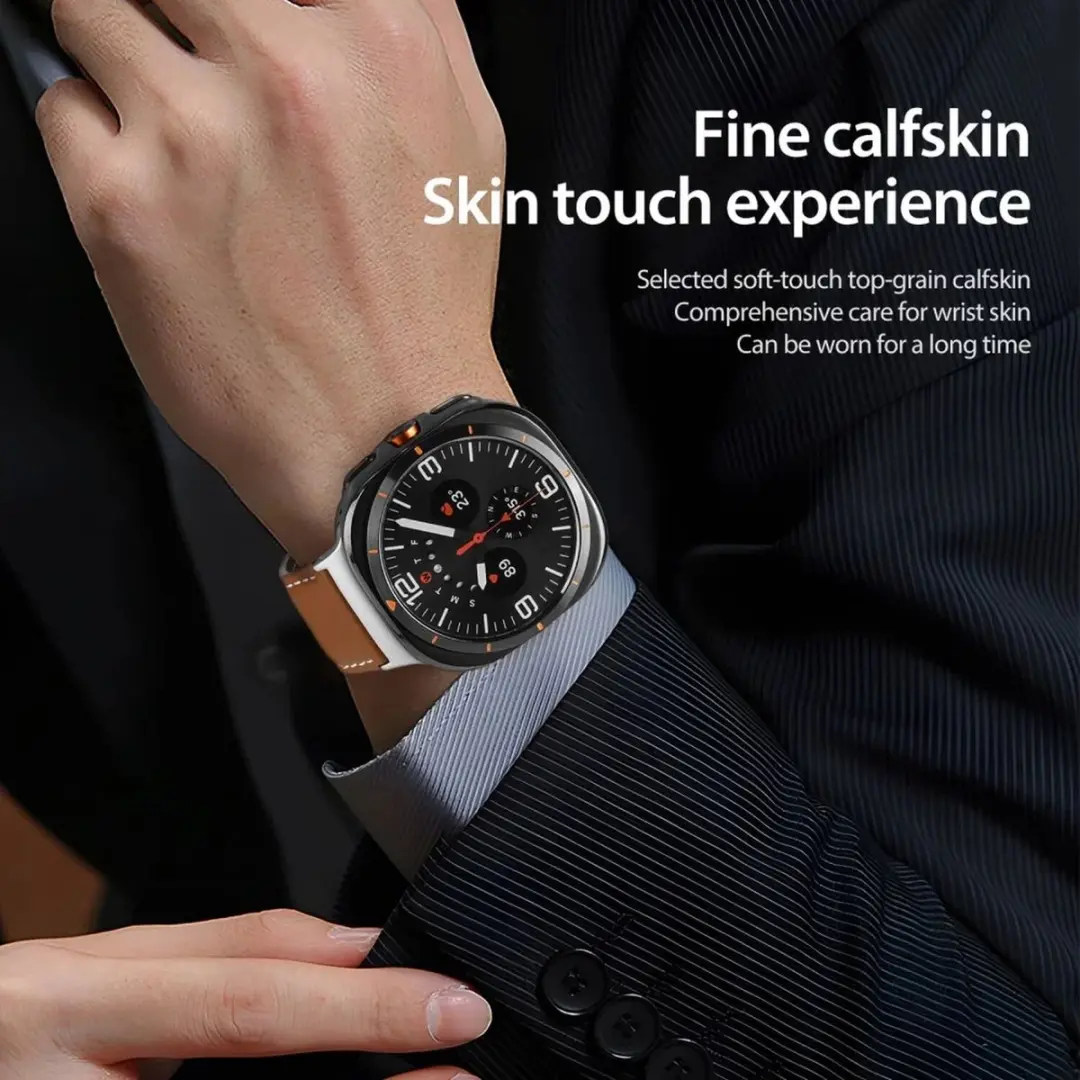 Dux Ducis YA Horlogebandje Samsung Galaxy Watch Ultra - Echt Leer Bruin