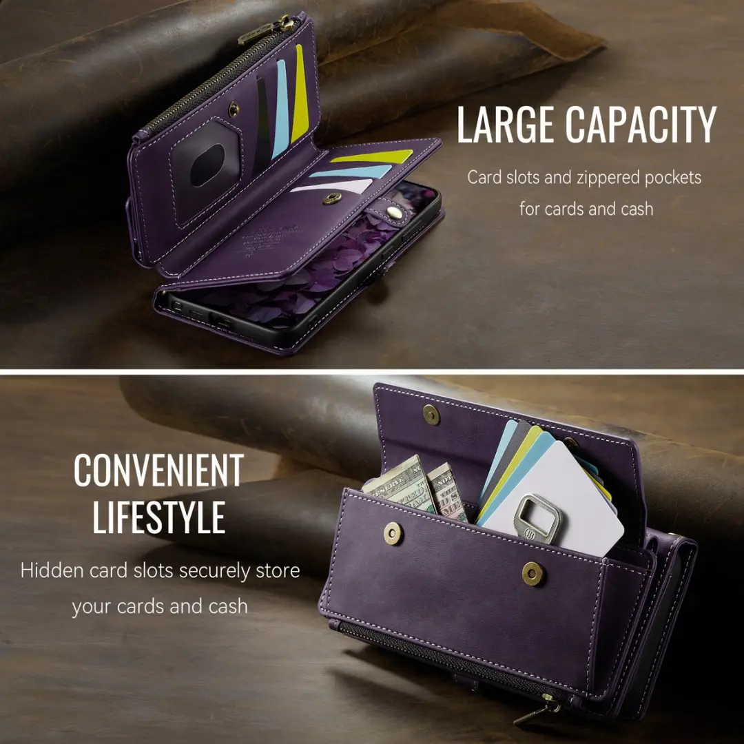Caseme Samsung Galaxy S26 Ultra Hoesje Portemonnee - 9 Pasjes - Paars