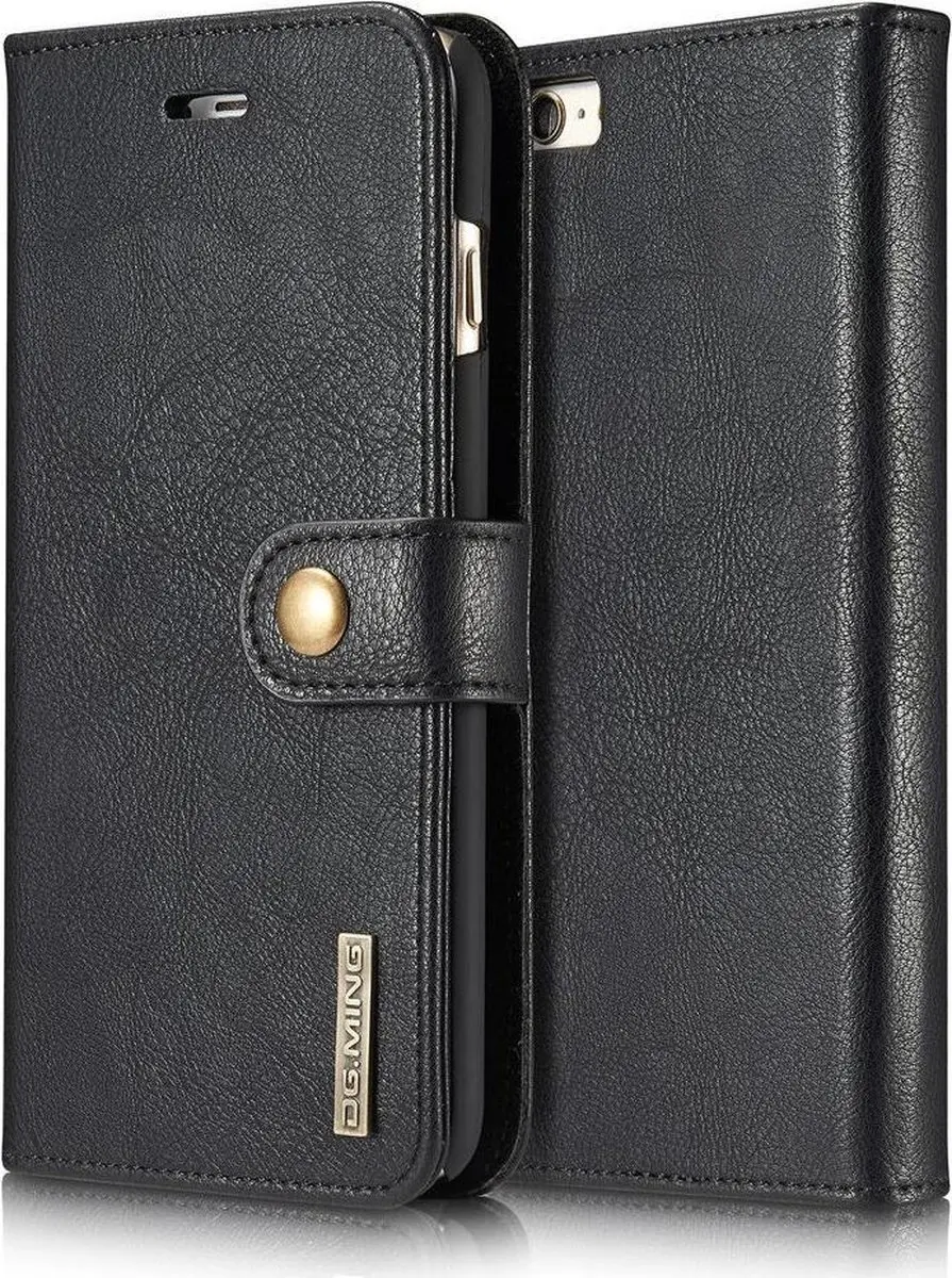 DG.MING Portemonnee Hoesje iPhone 6/6S - 3 Pasjes - Zwart