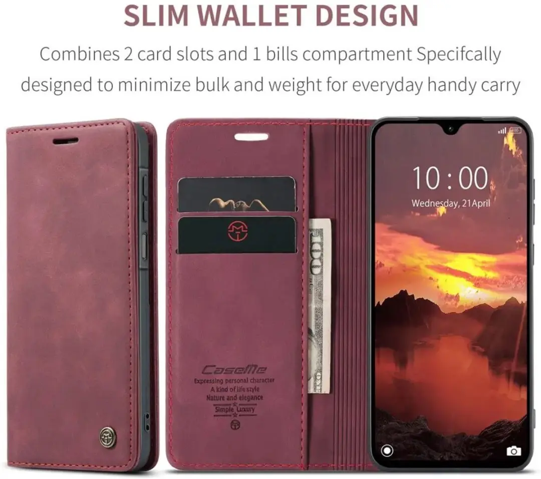 Caseme 013 Hoesje Samsung Galaxy A27 - Book Case Rood