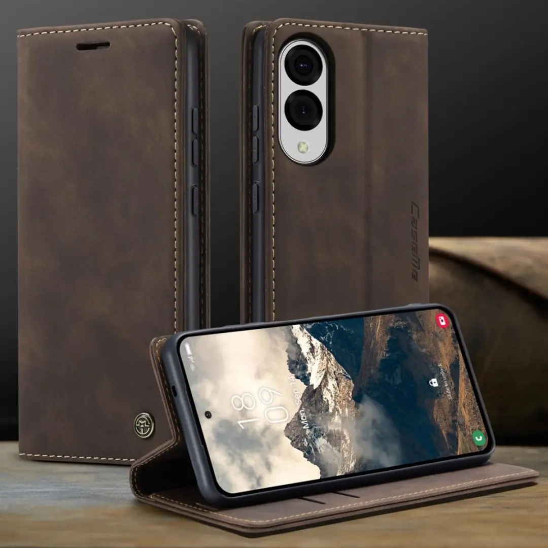 Caseme 013 Book Case Samsung Galaxy S25 Edge - Donkerbruin