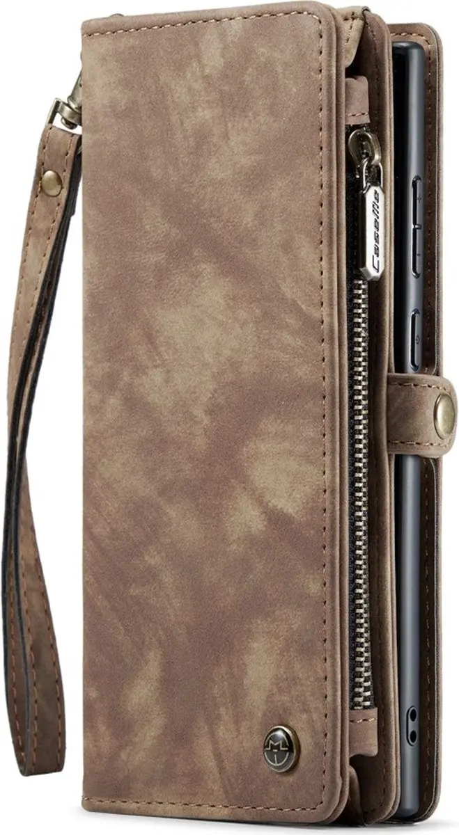 Caseme Samsung Galaxy S25 Ultra Hoes - Vintage 2-in-1 Portemonnee Bruin