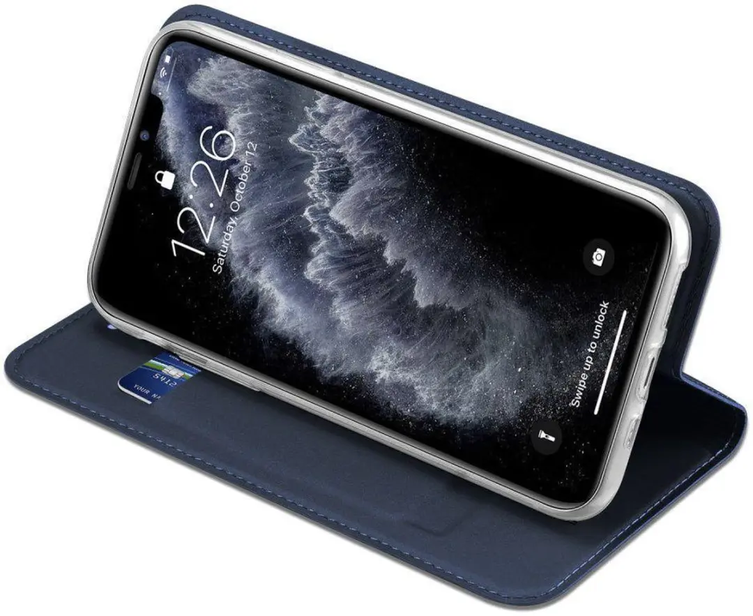 Dux Ducis Slimline Wallet Hoesje iPhone 11 Pro - Kunstleer - Blauw - mpn-6934913075906