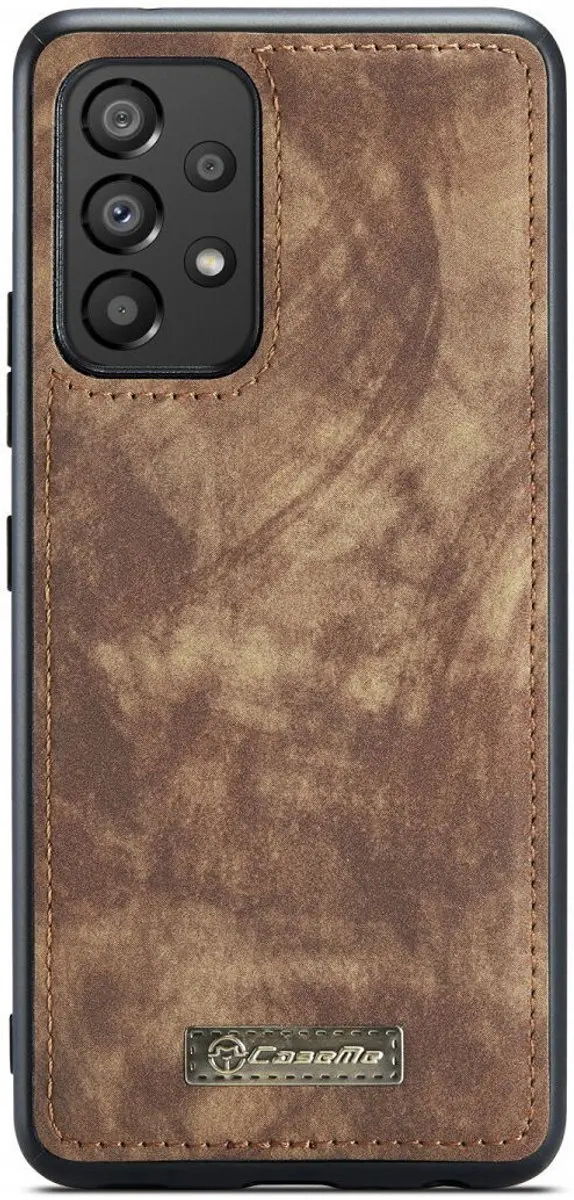 Caseme 008 Hoesje Samsung Galaxy A53 - 9 Pasjes - Bruin