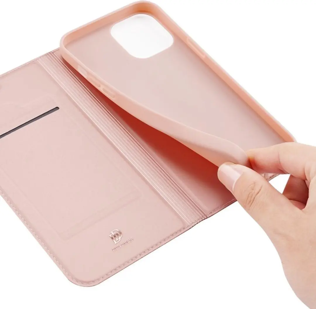 Dux Ducis Slim Bookcase Hoes iPhone 13 Pro Max - Goud