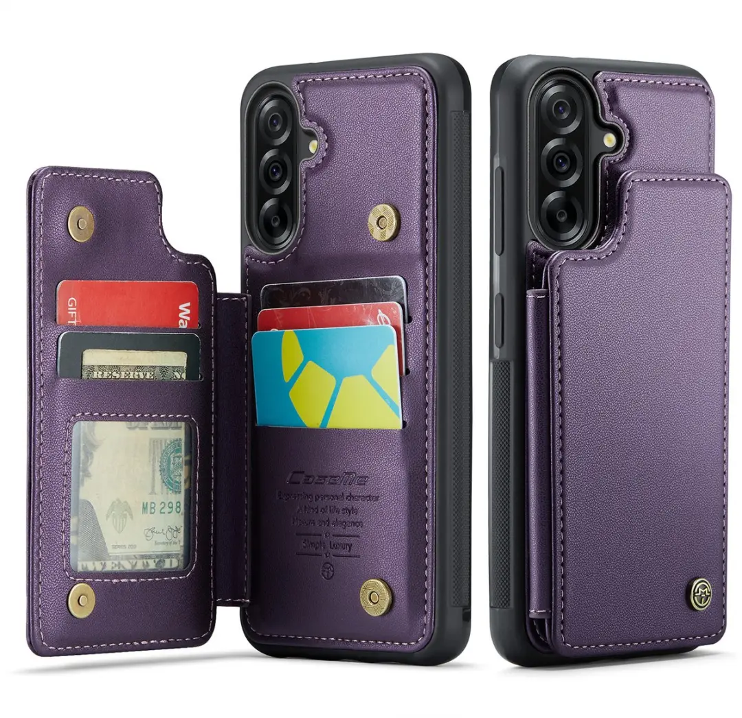 Caseme Luxe Portemonnee Backcover Galaxy A56 - Anti-RFID - Paars