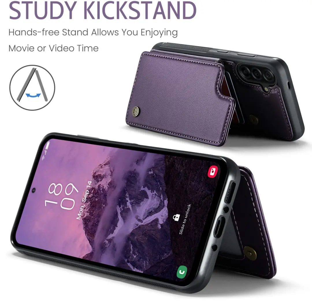 Caseme Luxe Portemonnee Backcover Galaxy A56 - Anti-RFID - Paars