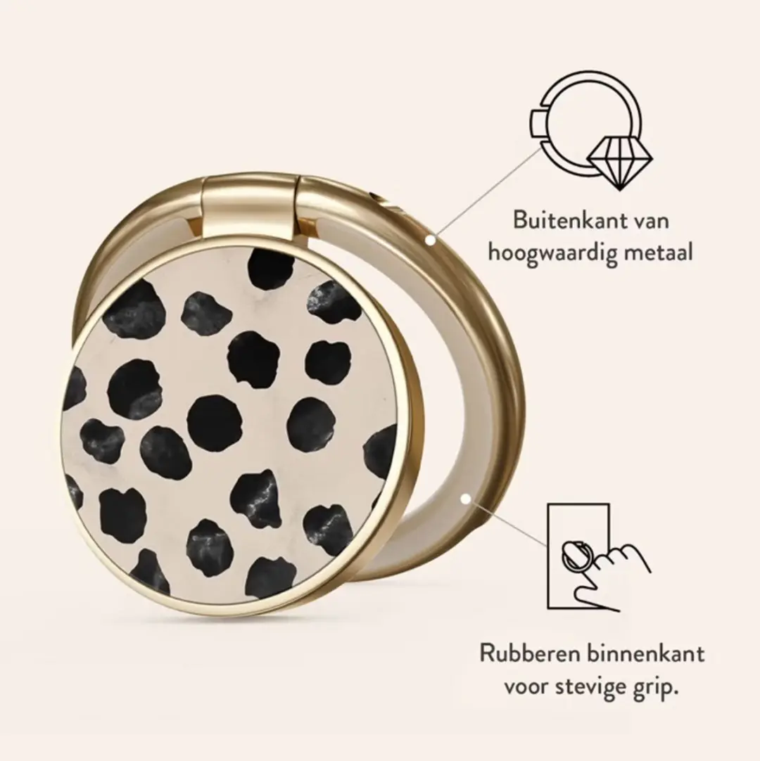 Burga Gouden Ringhouder 360° Draaibaar - Almond Latte