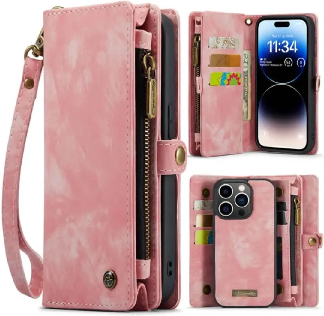 Caseme iPhone 14 Pro Telefoonhoesje Roze