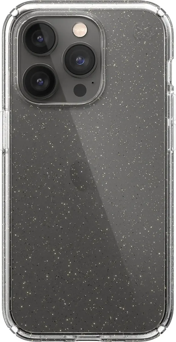 Speck Presidio Perfect Clear iPhone 14 Pro Hoesje - Goud Transparant