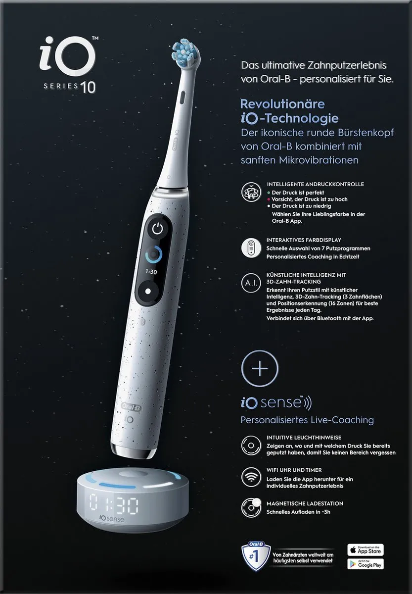 Oral-B iO Series 10 Elektrische Tandenborstel - Transparant Wit