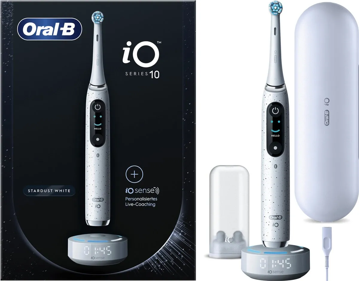Oral-B iO Series 10 Elektrische Tandenborstel - Transparant Wit
