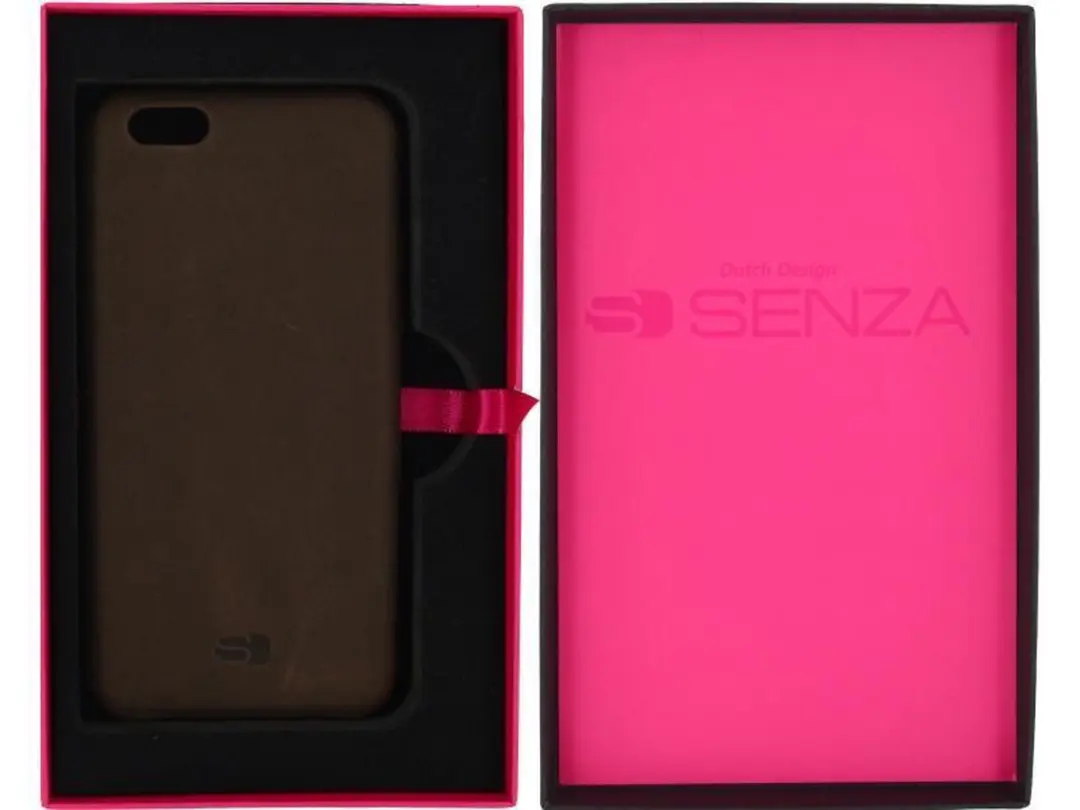 Senza Apple iPhone 6/6s Hoesje - Chestnut Brown - Echt Leer - afbeelding 6 van 6